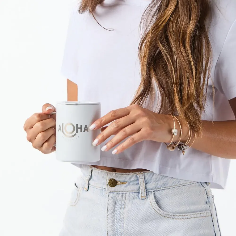 Aloha Collection• MIZU TRAVEL MUG ALOHA Logo White